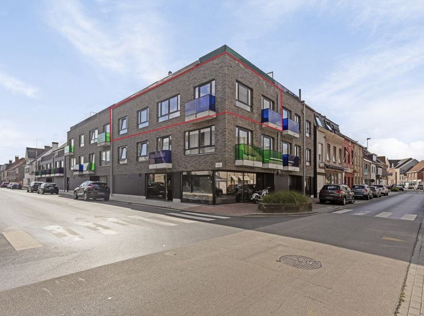 In die 10de-linie regimentstraat in Kortemark, de verbindingsstraat tussen de Stationsstraat en de Nieuwstraat, op wandelafstand van het station en de