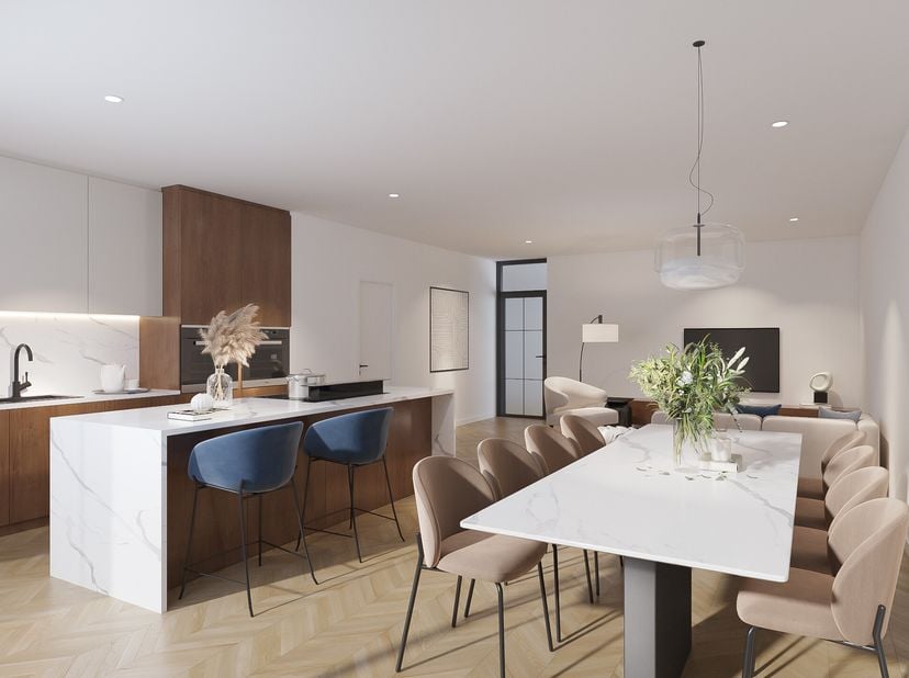 Bienvenue à Residentie Dumont, un nouveau projet de construction exclusif situé sur Driehoekstraat et Geraertsstraat, en face du magnifique parc Thor
