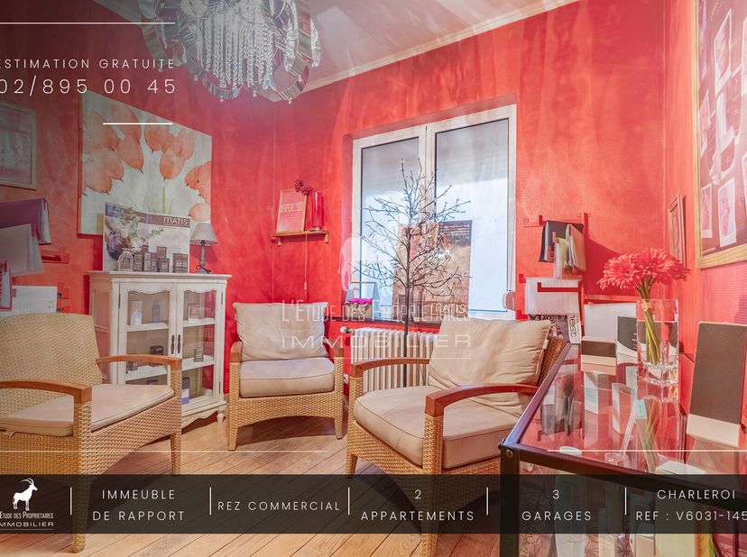 *** SOUS OPTION ***&lt;br /&gt;
Immeuble de 3 unités avec 3 garages à vendre à Charleroi&lt;br /&gt;
Référence agence: V6031-1450&lt;br /&gt;
L&#039;Etude des Propriétaires