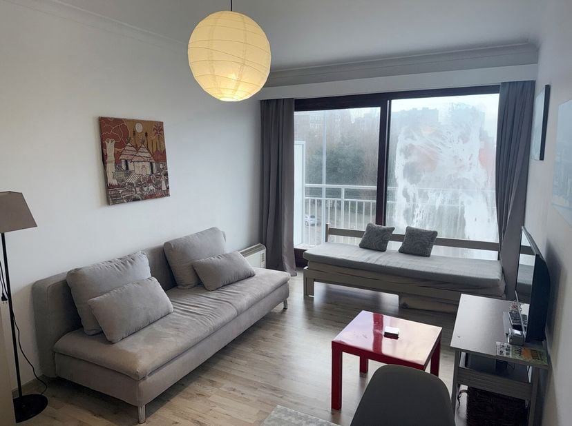 Residentie WANAKA : op de 3de verdieping met open zicht, gemeubelde studio, bestaande uit : een inkomhal met vestiairekast, woonkamer met wandkeuken e