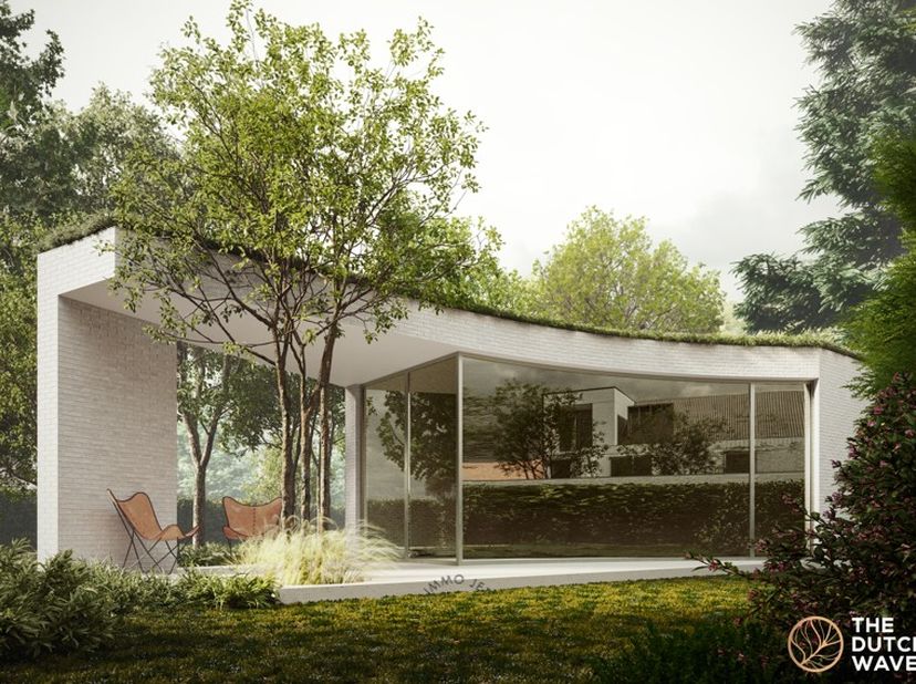 Verborgen achteraan het perceel, weg van de drukte, bevindt zich dit uniek tuinpaviljoen.&lt;br /&gt;
Dit exclusieve open bebouwingsconcept is ontworpen als