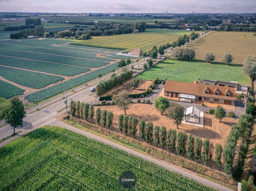 Zeer ruim woonhuis  op een rechthoekig perceel met een totale grondoppervlakte van 4.880 m² - Landelijk gelegen in Oudenburg met een goede bereikbaarh