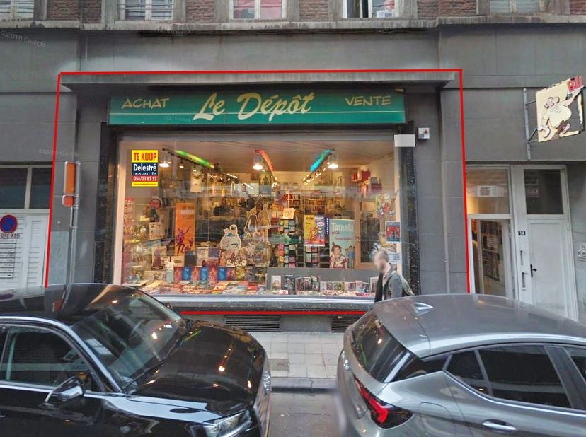 Rez commercial à vendre - Rue des Carmes 14-16 à Liège. &lt;br /&gt;
- Informations financières :&lt;br /&gt;
•Revenu locatif : 3.800 €/ mois&lt;br /&gt;
•Surface: 400