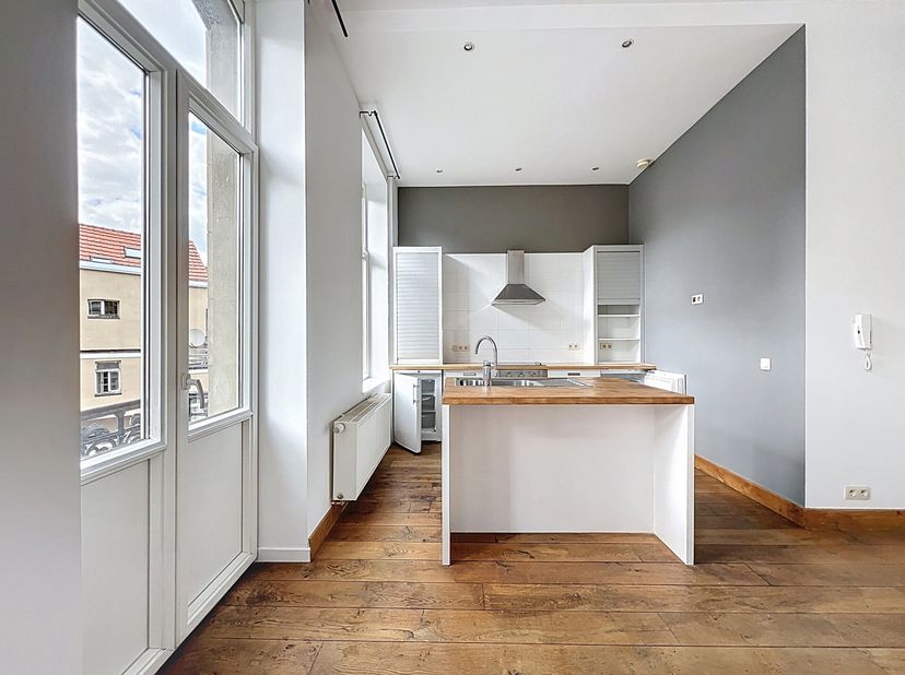 EUROPEAN NEIGHBOURHOOD - Attractive, character flat with a floor area of over 100 m², comprising an entrance hall, large lounge/dining room with super