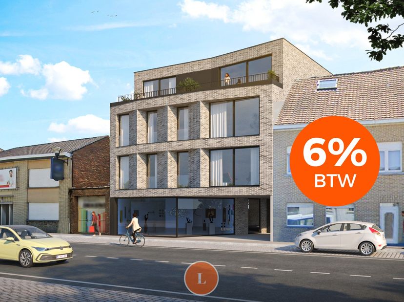 Nieuwbouw appartement met terras en garage– tweede verdieping&lt;br /&gt;
&lt;br /&gt;
Dit moderne nieuwbouwappartement, gelegen op de tweede verdieping, biedt 2