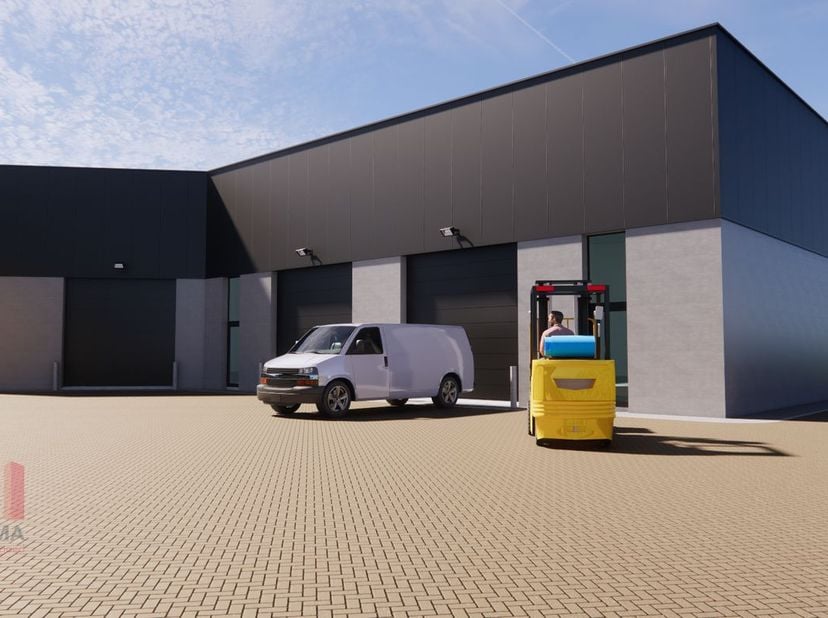 Nieuwbouw KMO-unit met een oppervlakte van 395 m² te koop, de unit maakt deel uit van het nieuw bedrijvenpark aan de Puursesteenweg in Bornem bestaand
