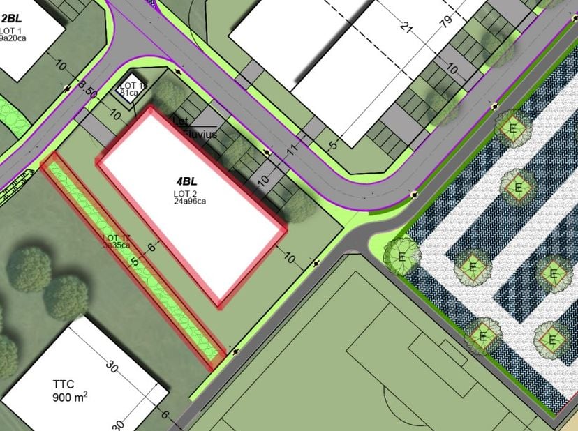 Bedrijfsgrond LOT 2 betreft een bouwperceel van 24a96ca. Dit lot is gelegen in het KMO-project &#039;Pietelpark&#039;.&lt;br /&gt;
De afmetingen van het perceel: zie