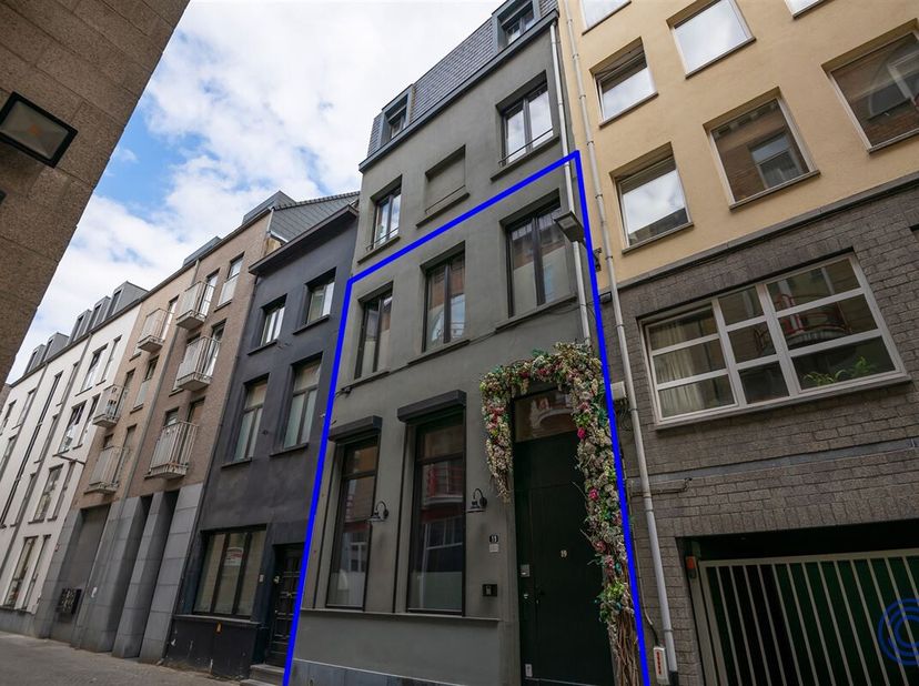 Dit instapklare duplexappartement van ca. 110 m² is gelegen in een volledig gerenoveerd pand in het hart van Antwerpen, op wandelafstand van de Scheld