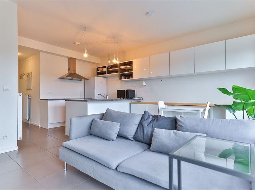 Dans le quartier Hanringrode, au croisement de la Mechelsesteenweg et de la Belgiëlei, se trouve cet appartement meublé d&#039;une chambre à coucher. Avec