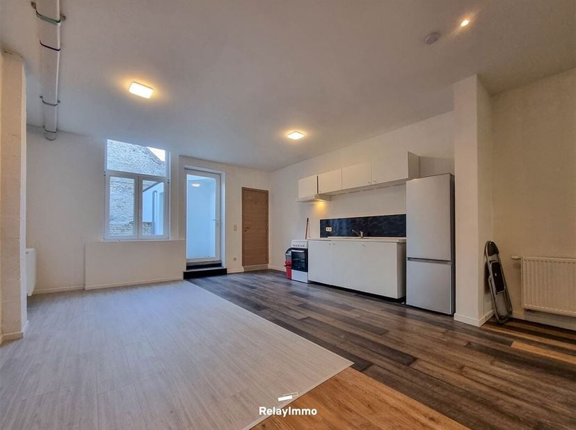 Appartement deux chambres entièrement rénové avec terrasse et petit jardinet. &lt;br /&gt;
Composition:&lt;br /&gt;
Petite partie hall d&#039;entrée, séjour ouvert sur