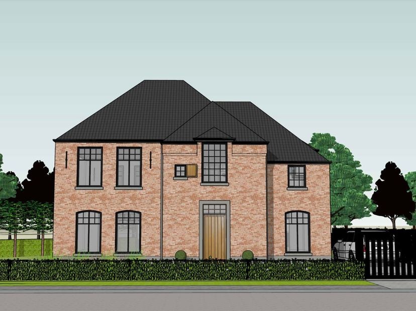 Nieuw te bouwen landhuis met zorg ontworpen om het beste van moderne luxe en klassieke charme te combineren. Gelegen op een uitgestrekt perceel omring