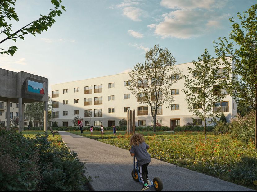 Dit gezellig nieuwbouwappartement bevindt zich op de tweede verdieping en voorziet in een lichtrijke living met open, volledig geïnstalleerde keuken.