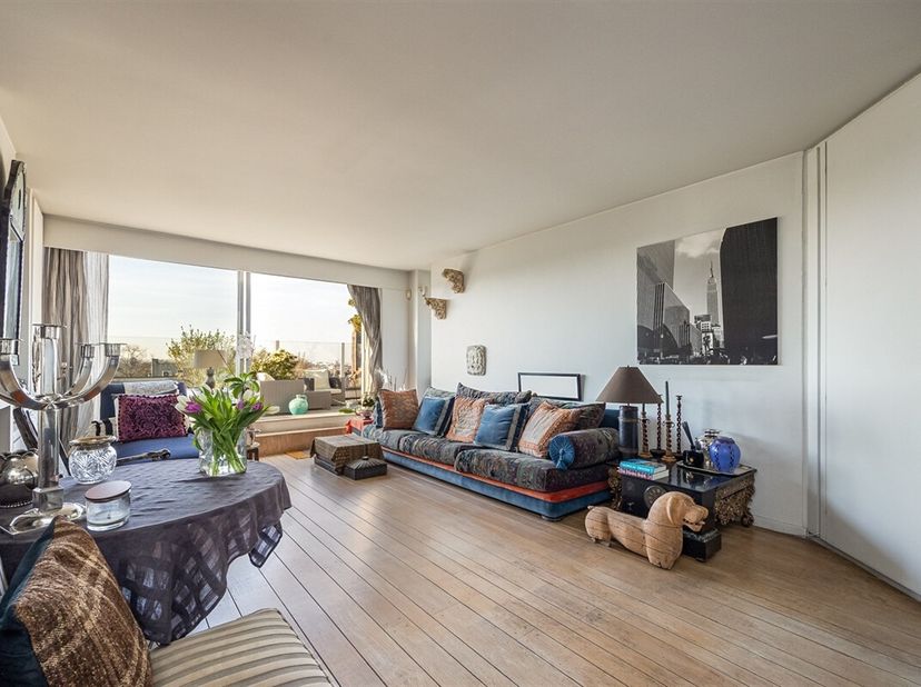 ANVERS - Jan Van Rijswijcklaan : Penthouse de style BOHO avec superbe, grande terrasse ensoleillée avec vue panoramique sur toute la ville d&#039;Anvers +