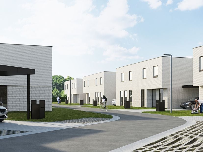 Le projet résidentiel contemporain, composé de 11 lots, dont 3 bâtiments ouverts et 8 bâtiments semi-ouverts. Sur ces lots, des maisons avec jardin et