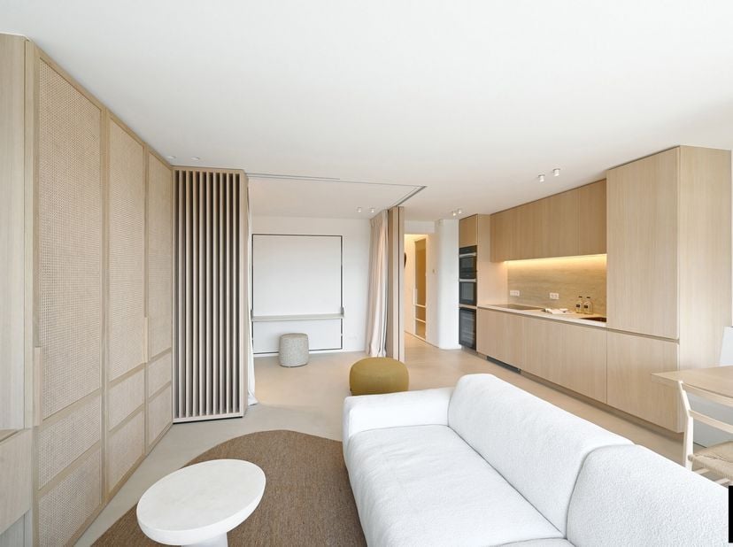 Découvrez cet appartement magnifiquement rénové offrant une vue panoramique à couper le souffle sur le minigolf et les villas caractéristiques du pres