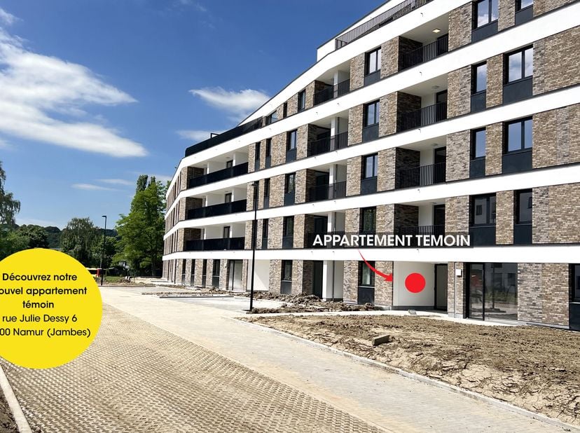 JPO le samedi 6/07 de 10h00 à 13h00 - DECOUVREZ NOTRE NOUVEL APPARTEMENT TEMOIN, rue de Sedent 44 à 5100 JambesB124 : Appart. 3 Ch. de 118.3 m² + terr