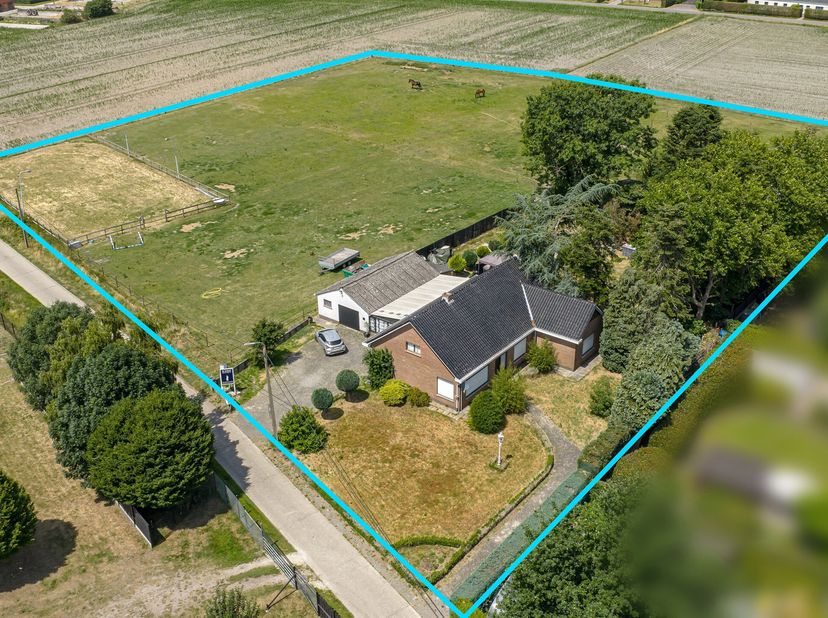 Landelijk gelegen woning op ca. 10.458m² met paardenstallen en bijhorend weiland te Meer.&lt;br /&gt;
De woning is als volgt ingedeeld:&lt;br /&gt;
Gelijkvloerse