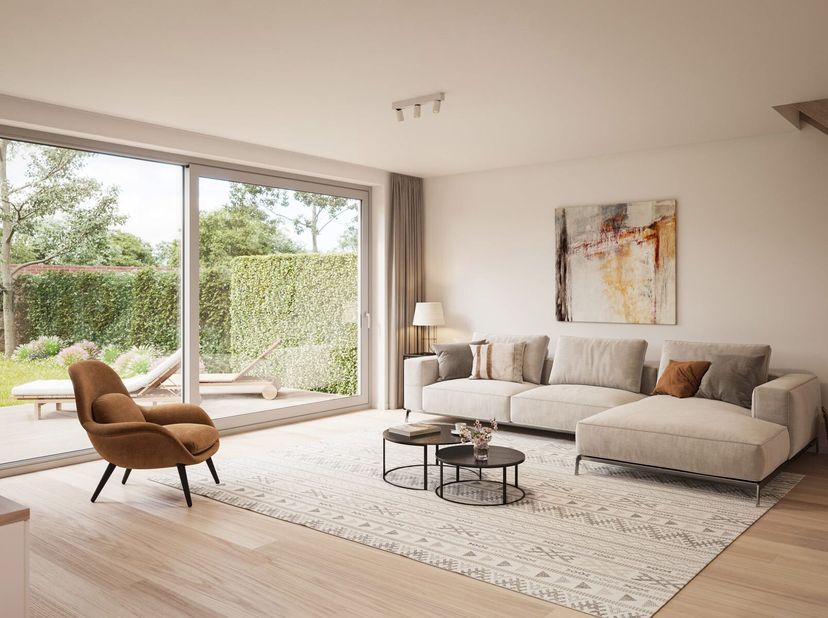 Dit knap duplexappartement situeert zich op de eerste en tweede verdieping van nieuwbouwresidentie Camasius. De privatieve inkomhal op het gelijkvloer