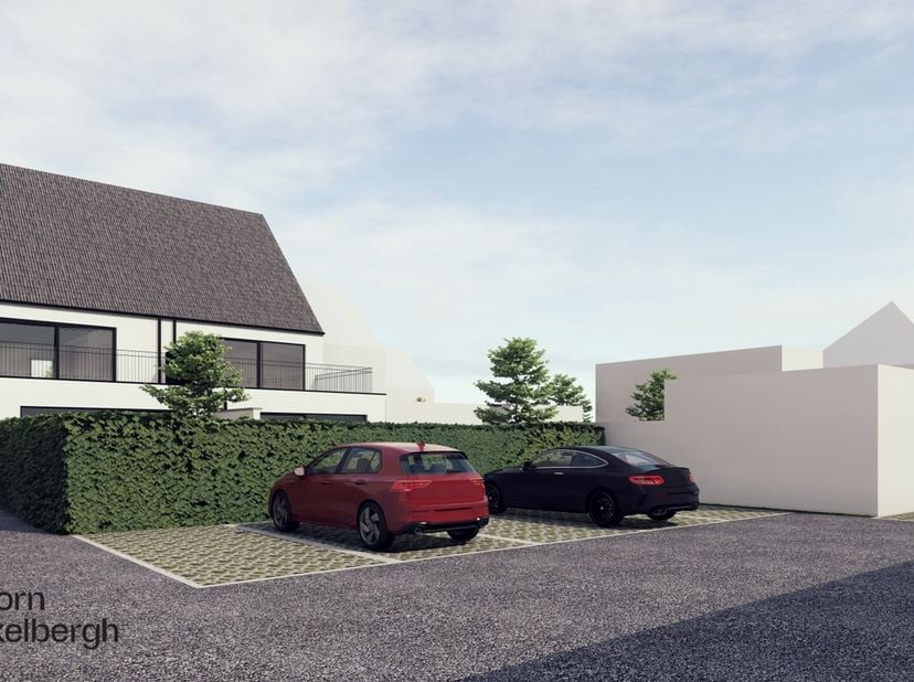 Er zijn tien autostandplaatsen beschikbaar aan de achterzijde van het project, waarvan twee voorzien zijn van de infrastructuur voor een laadpaal.&lt;br