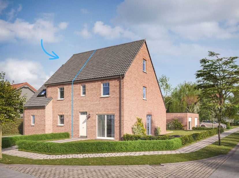Deze nieuwbouwwoning op een aangenaam, zonnig perceel van 445 m² geniet van een rustige, doch centrale ligging en heeft indeling als volgt: inkomhal m