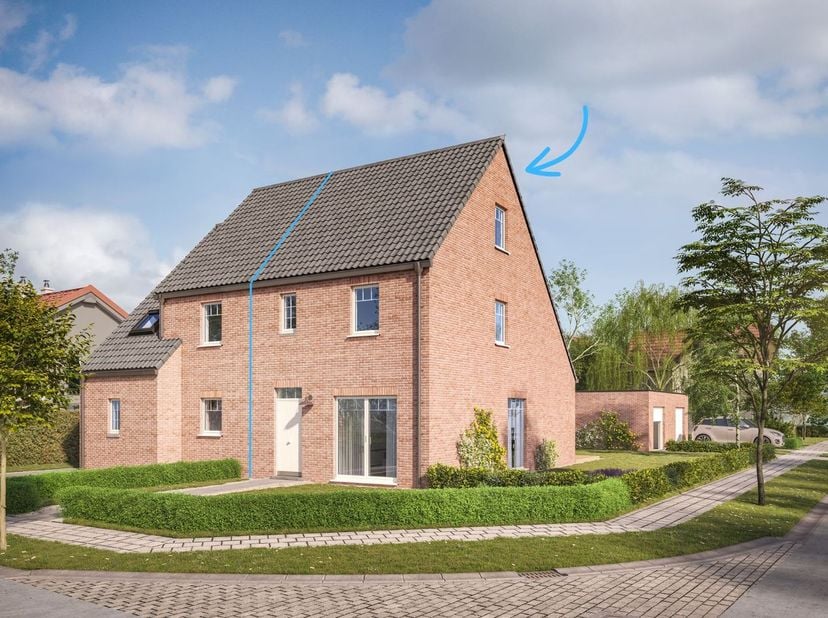 Deze nieuwbouwwoning op een aangenaam hoekperceel van 357 m² geniet van een rustige, doch centrale ligging en heeft indeling als volgt: inkomhal met g