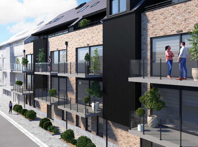 JAMBES. Ideaal gelegen in een rustige woonwijk dicht bij voorzieningen, vervoer en scholen, NIEUWE duplexwoning van 95 m² (1 slaapkamer/1 badkamer) me