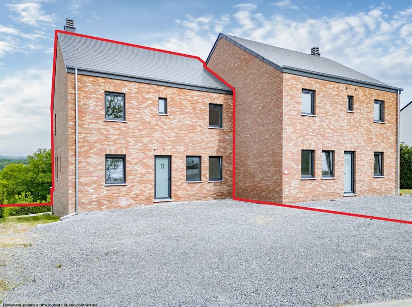Lagence immobilière ERA B-LUX a le plaisir de vous présenter cette charmante maison neuve 3 façades, idéalement située dans le paisible village de Mon