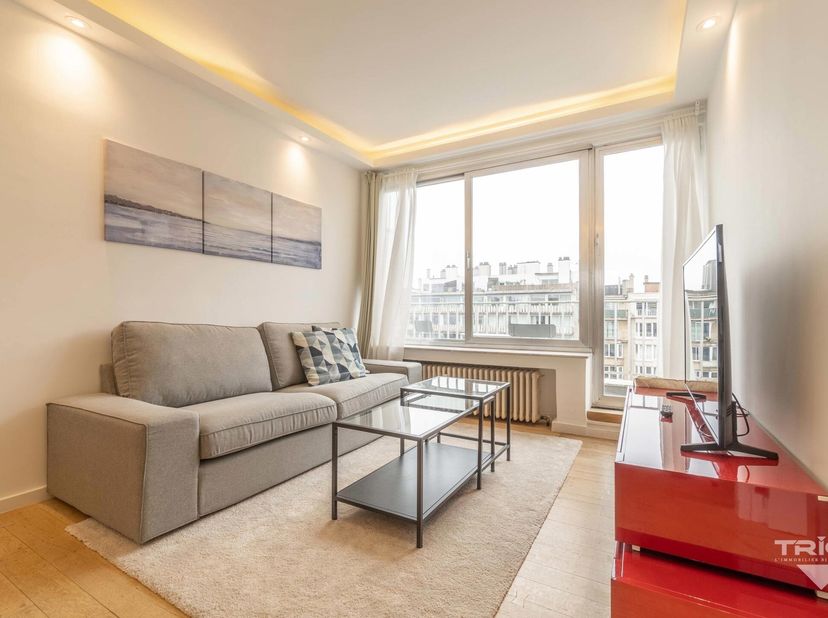 Ce superbe penthouse MEUBLE de +/- 40m² est situé à proximité immédiate des transports et des commerces du quartier Louise. Situé 8ème et dernier étag