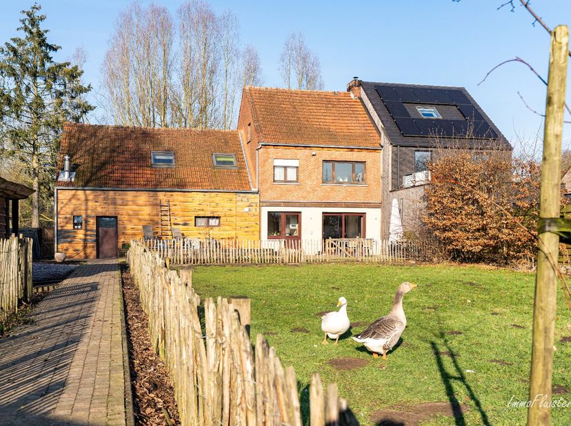 Deze ruime tweewoonst biedt een ideale thuis voor dierenliefhebbers. Op een perceel van in totaal 8.305 m2 kunnen je dieren naar hartenlust vertoeven.