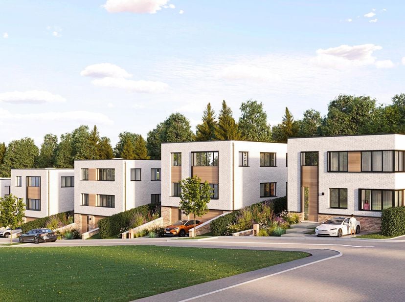 WEZEMBEEK-OPPEM, idéalement située non loin de la British School et de la place Dumon, VILLA NEUVE de standing de 268 m² (3ch/1sdb/1sdd) agrémentée d&#039;