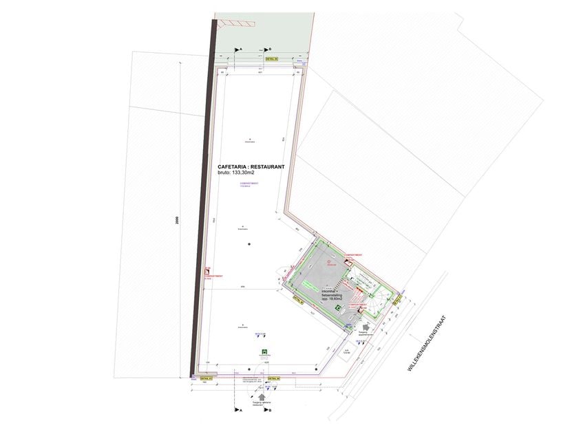 Energiezuinige handelsruimte van 130 m².&lt;br /&gt;
Het pand is in opbouw, oplevering wordt verwacht in de herfst van 2025.&lt;br /&gt;
Fietsenstalling voorzien.