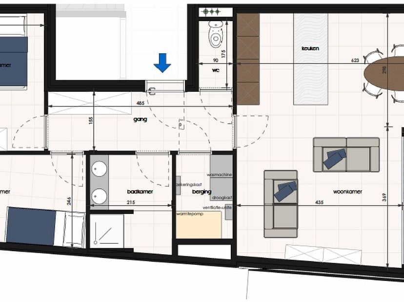Nieuwbouwproject in centrum Maldegem in moderne hedendaagse architectuur.&lt;br /&gt;
&lt;br /&gt;
Energiezuinige appartementen met vloerverwarming, warmtepomp, z