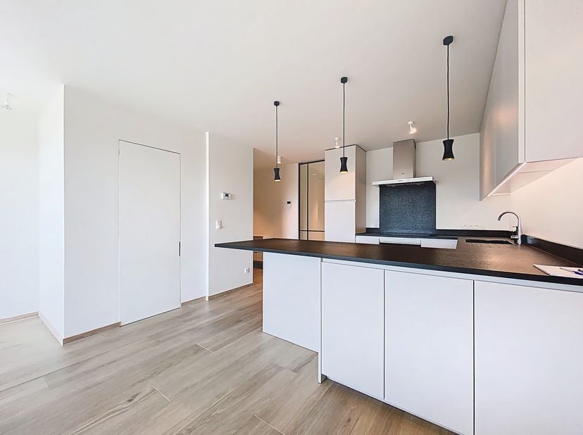 Cet appartement de 2 chambres prêt à emménager allie confort, espace et un emplacement idéal dans le centre d&#039;Aalter-Brug. Grâce aux deux terrasses sp