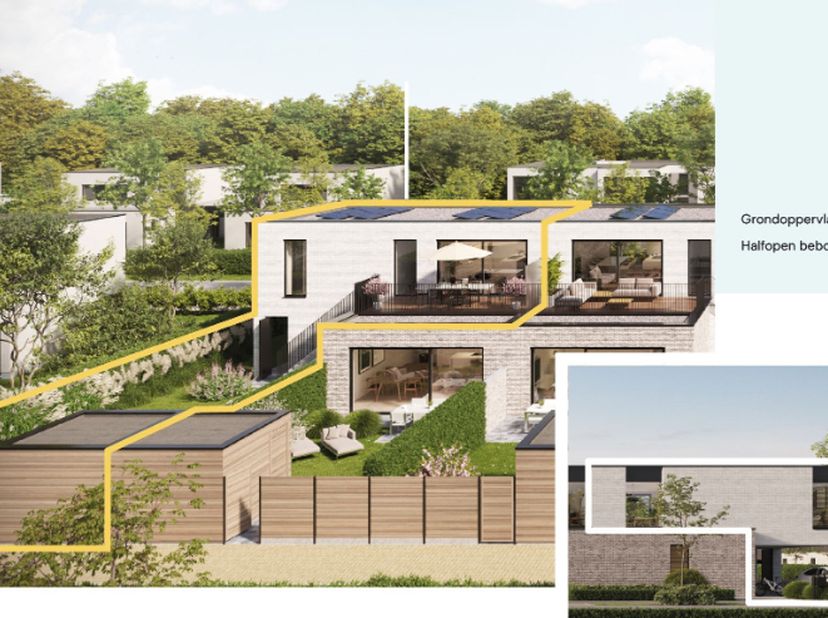 Energiezuinige woning op wandelafstand van het park (lot 121B). Ontdek deze moderne koppelwoning in ons woonproject Tielt Zuid met een open leefruimte