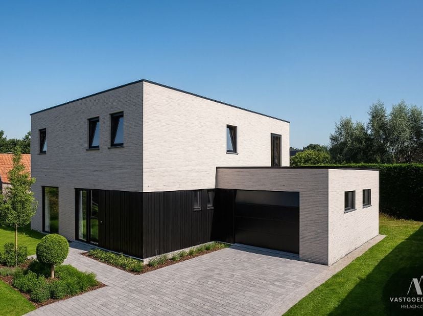 Deze nieuwbouw villa is gelegen op een perceel van 562m² nabij het centrum van Maldegem en op een werkelijke toplocatie. Op het einde van een doodlope