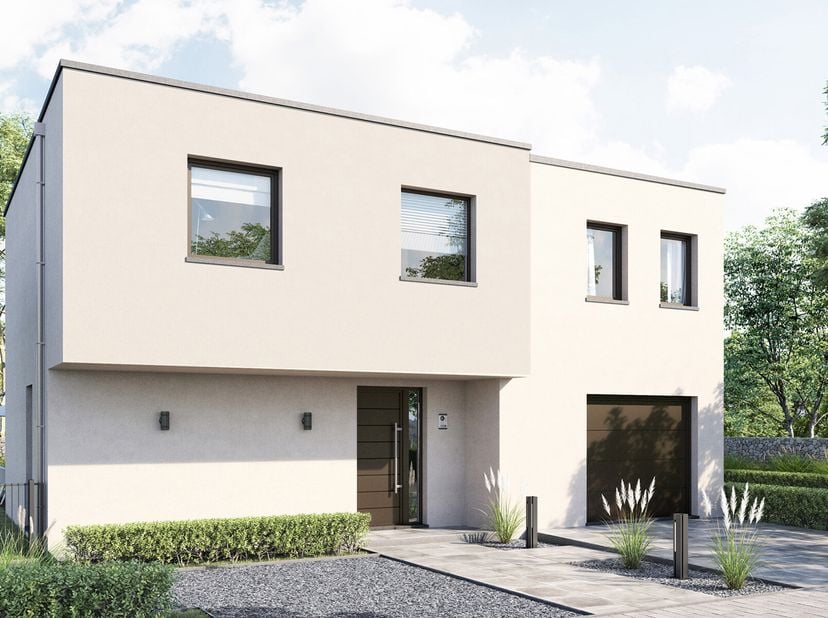 Deze nieuwbouwwoning kan voor u gebouwd worden volgens de meest energiezuinige norm dankzij warmtepomp met vloerverwarming, Ventilatie D, driedubbele