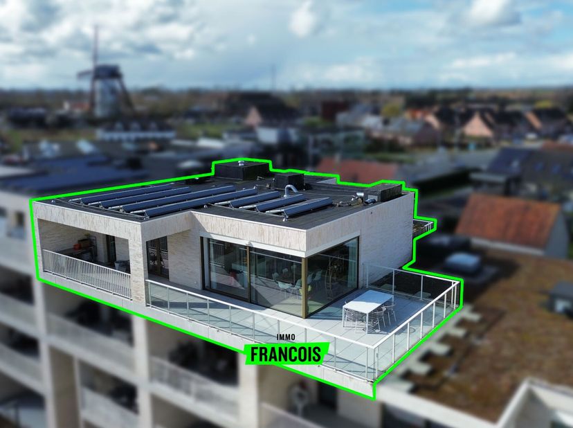 Dit prachtige penthouse, gelegen op de derde verdieping van een recent gebouw te Sint-Pieters, biedt maar liefst 121 m² bewoonbare oppervlakte en maar
