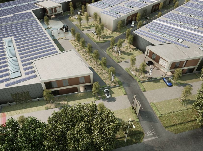 Unité de PME nouvellement construite d&#039;une superficie de 305 m² à vendre. Idéalement situé sur un site commercial entre les autoroutes E19 et E313. L&#039;