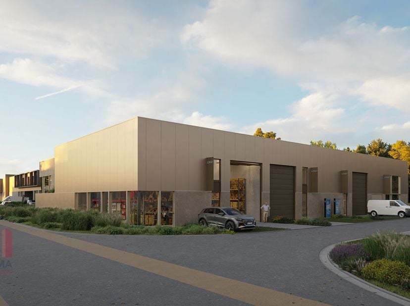 Nieuwbouw KMO-unit met een oppervlakte van 216 m² en 2 privatieve parkeerplaatsen te koop. Strategisch gelegen in de gouden driehoek Antwerpen – Bruss