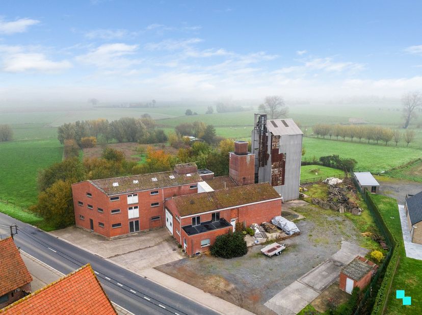 Dit karaktervol, voormalig industrieel gebouw is gelegen in een zone voor bedrijfsactiviteiten op een zuid georiënteerd perceel van 2006 m² te Hoogled