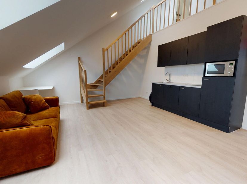 Dit prachtige bemeubelde studio-appartement is gelegen in het hart van Leuven, in de residentie KONSTANTIA. De studio is onlangs gerenoveerd in 2020 e