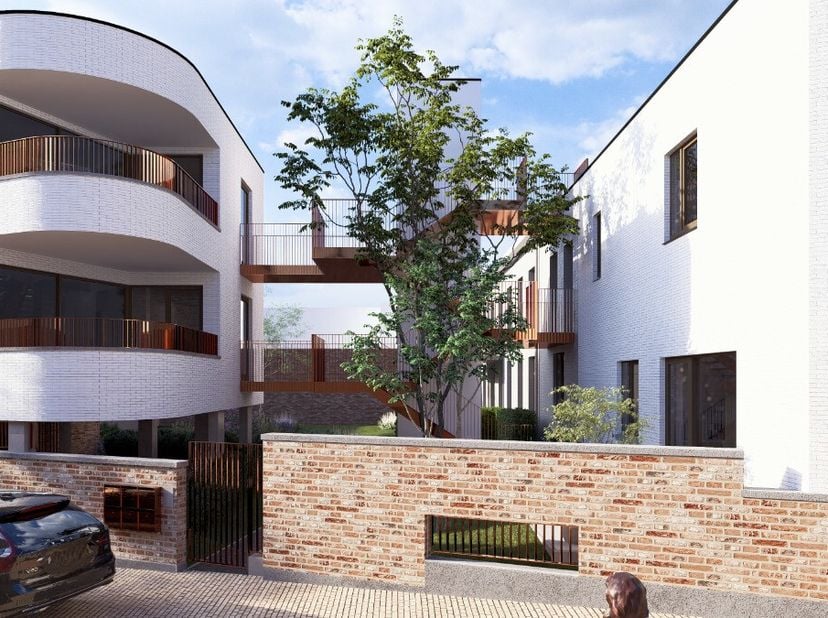 Prachtig BEN-penthouse met terras in residentie De Kapelanij op wandelafstand van het centrum van Sint-Truiden. Oplevering december 2026. Op de hoek v