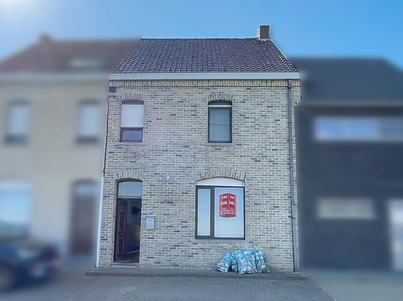 Indeling: leefkamer, keuken, badkamer, 3 slaapkamers, zolder, kelder, tuin. Oppervlakte 590 m². Wg. P- en G-score: A. Renovatieplicht.