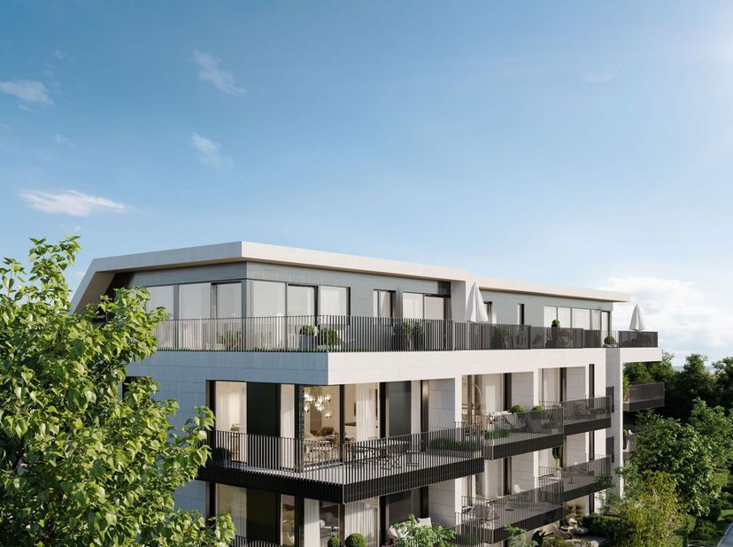 Victoire presenteert een prachtig NIEUW penthouse met 3 slaapkamers van 145m² op de 3e verdieping van het nieuwe gebouw &quot;LES EMERAUDES&quot; in Sint-Pieter