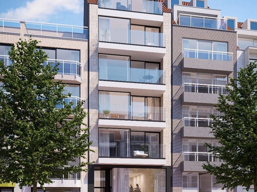 Leon is een nieuwbouwproject gelegen op de Lippenslaan 134 in Knokke-Heist . Het project omvat een modern handelspand op de begane grond met mezzanine