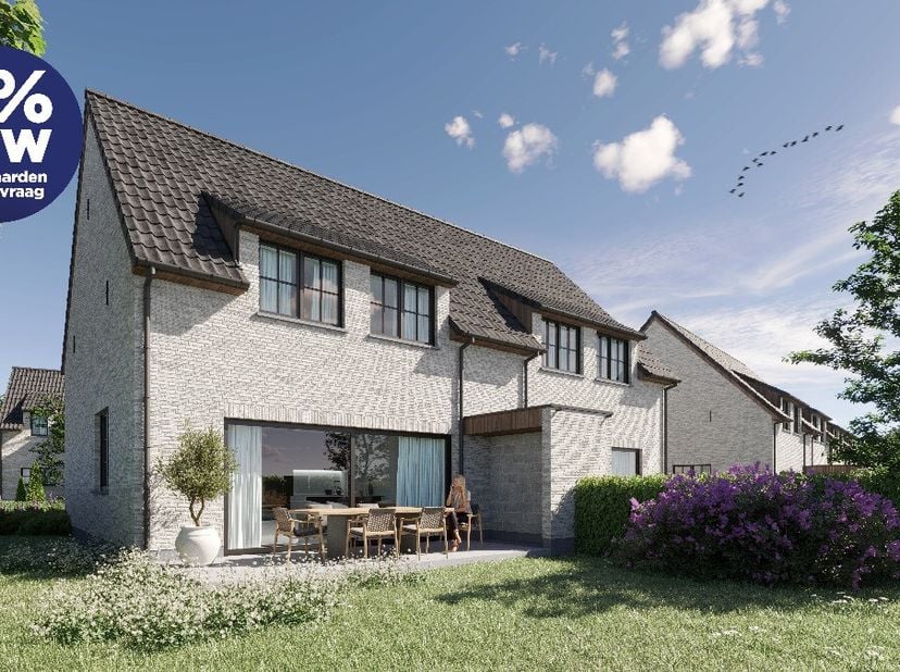 Energiezuinig nieuwbouwwoning in Mollem (lot 27) . Deze tijdloze nieuwbouwwoning maakt deel uit van het exclusieve woonproject Winhof in Mollem (Asse)