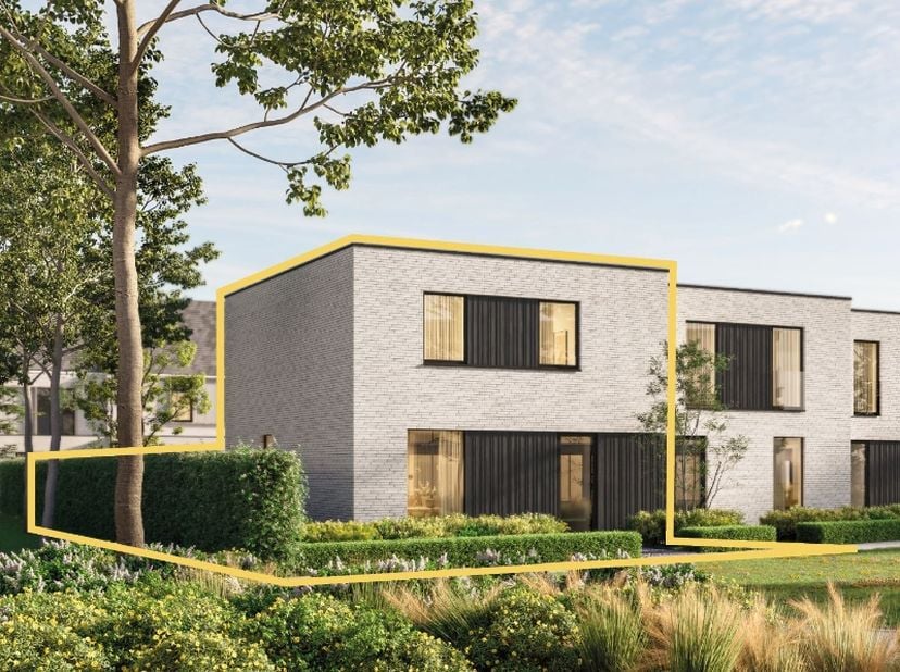 Deze halfopen moderne nieuwbouwwoning (lot 15) wordt gerealiseerd in een residentiële omgeving aan een nieuwe invalsweg van de Warandestraat. De wonin