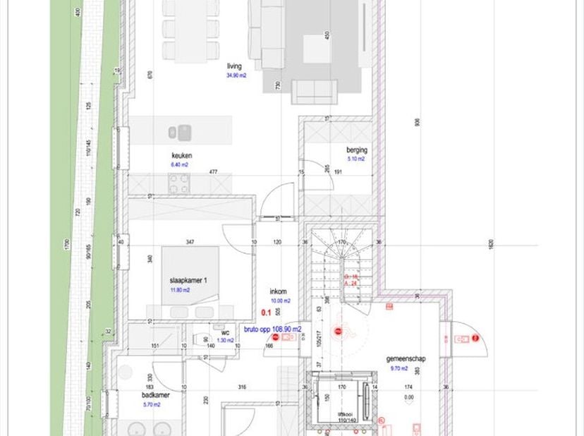 ‘DE VOORBURG’ - Stijlvol wonen op een toplocatie in Laakdal&lt;br /&gt;
&lt;br /&gt;
APPARTEMENT 0.1&lt;br /&gt;
Gelijkvloers appartement met 3 slpks en tuin&lt;br /&gt;
Inde
