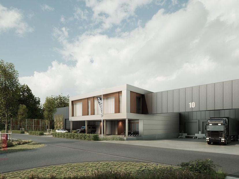 Unité de PME nouvellement construite d&#039;une superficie de 900 m² à vendre. Idéalement situé sur un site commercial entre les autoroutes E19 et E313. L&#039;