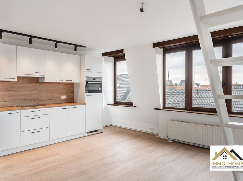 Op de rand van het stadscentrum van Gent vinden we deze prachtig gerenoveerde twee-slaapkamer-appartement terug. Via de gemeenschappelijke traphal ber